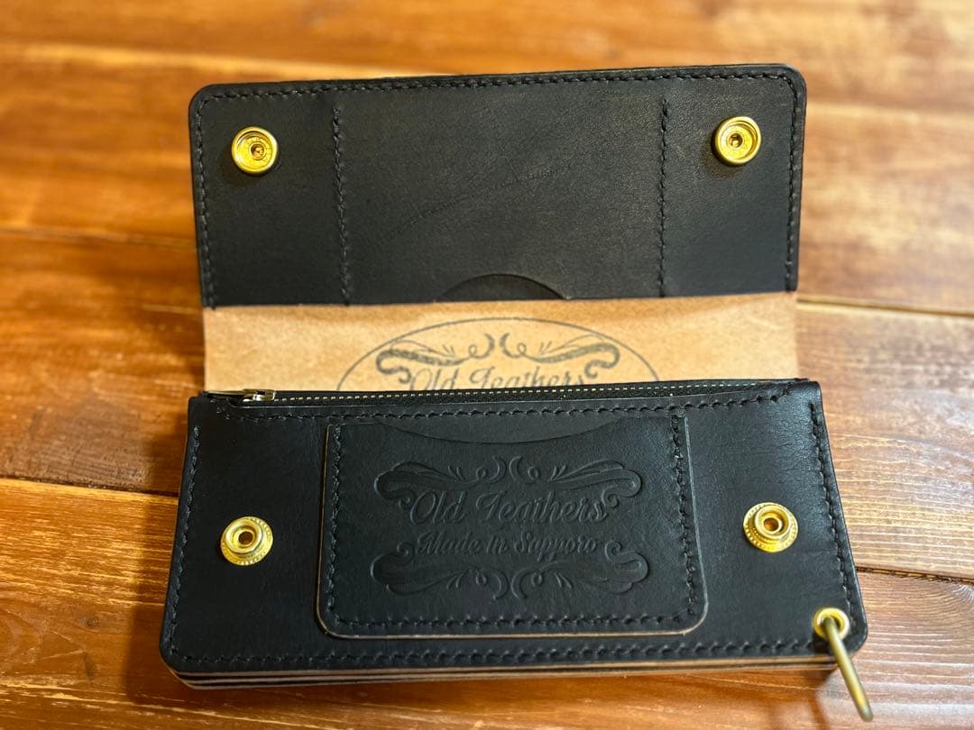 トラッカーウォレット TW-05 フラワースタッズカスタム 真鍮 茶芯