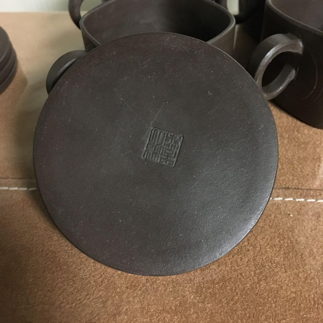 中国茶器　中国宜興　紫砂　朱泥　急須　茶壺　湯呑　菓子皿　骨董品　コレクション