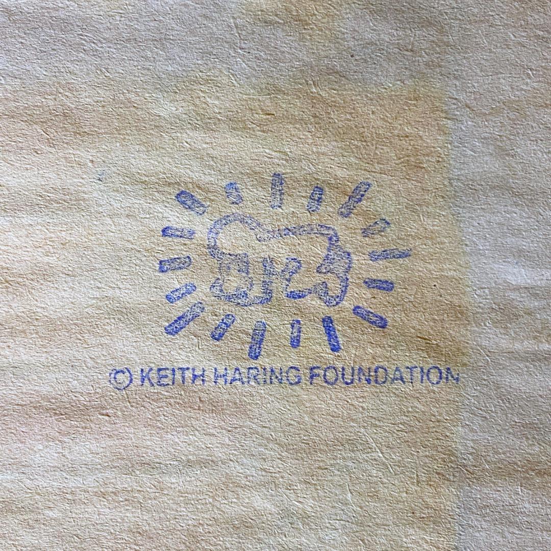 模写】キース・ヘリング ドローイング 水彩 手描き サイン・スタンプ入