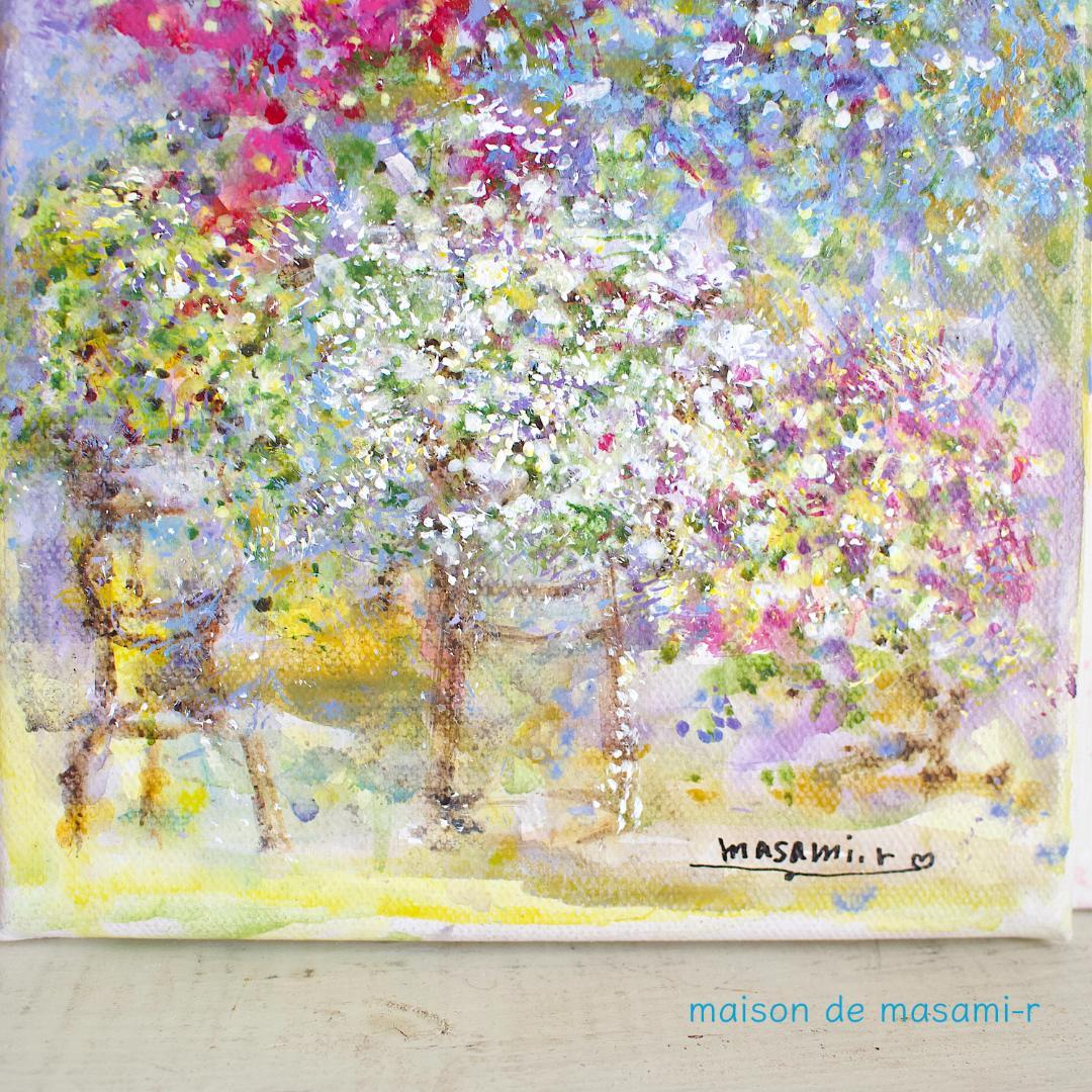 「フラワーガーデン2025.6.6」 アクリル画 SM キャンバス 原画 額なし