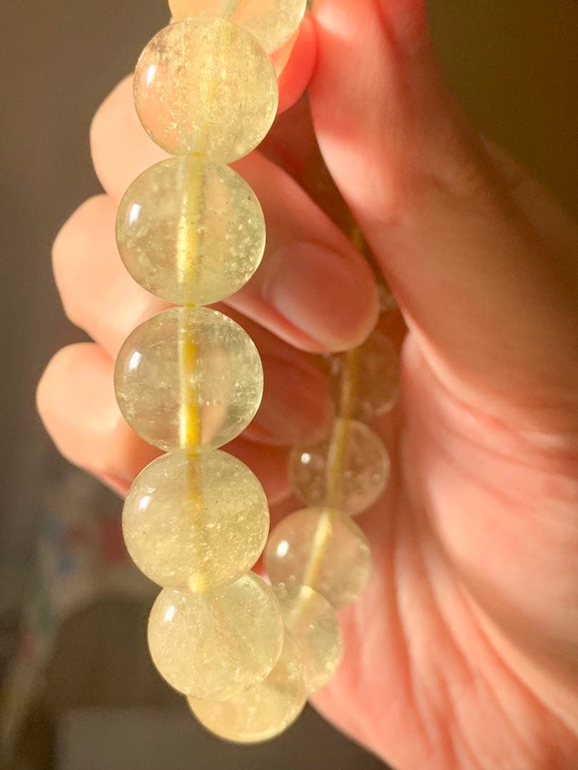 最高品質リビアングラス丸玉ブレスレット 大玉ブレス 隕石