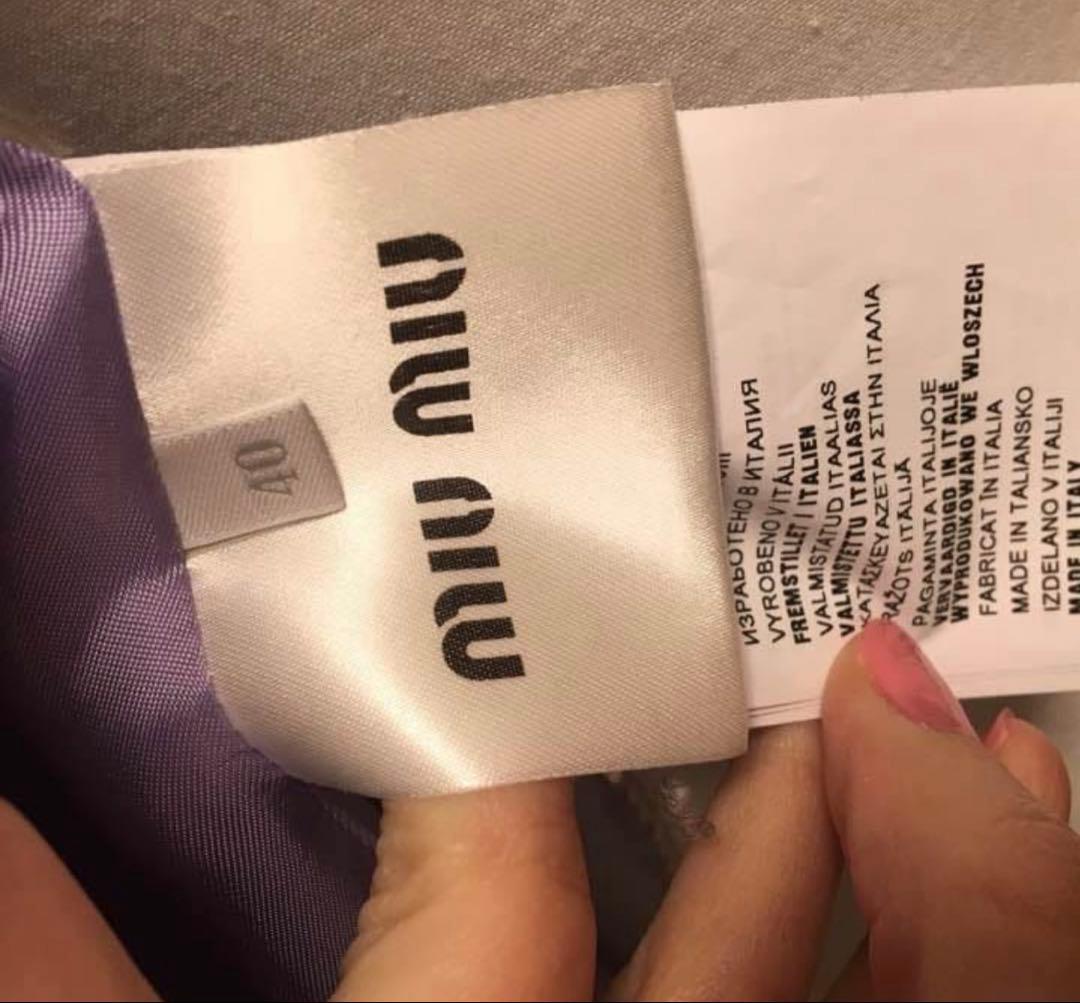 新 デザインファッション - 【値下げ】美品 miumiu ラベンダー色コート