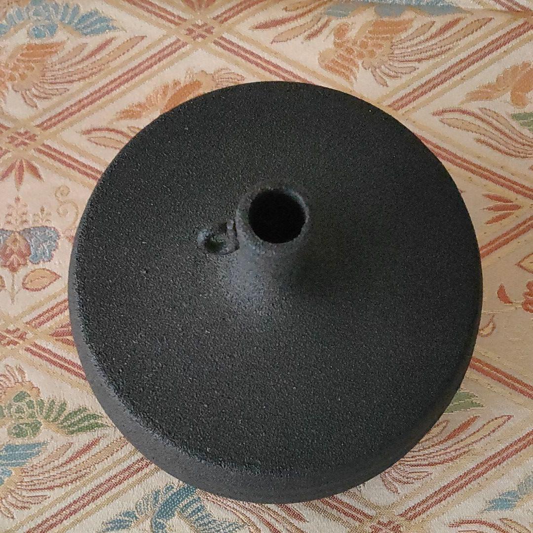 砂目 黒 小壺