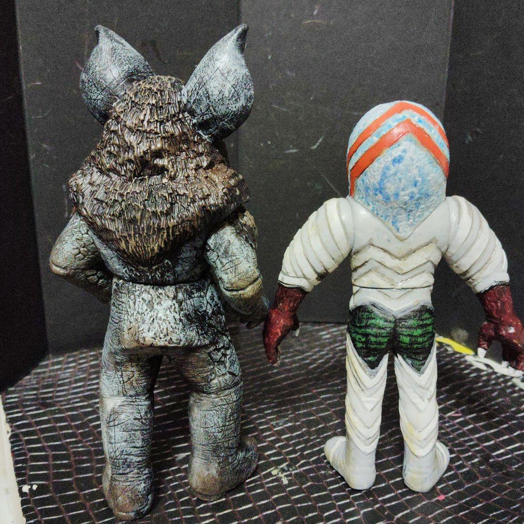 上野淳子様専用ウルトラ怪獣絶版旧型硬ソフビ初代、セブン宇宙人セット