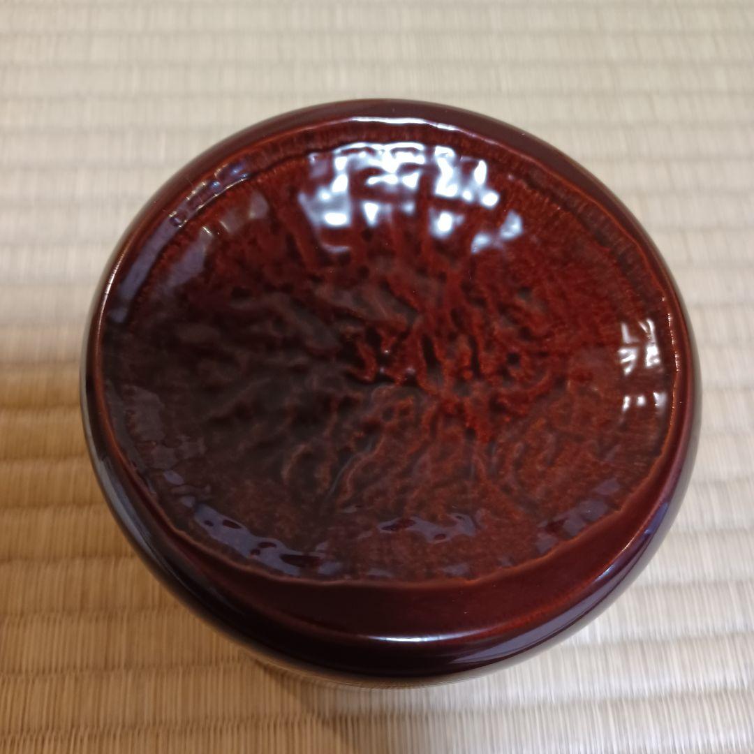 未使用 溜塗 竹建水 桐箱有 茶道具 漆器 漆芸 竹製 ⑭