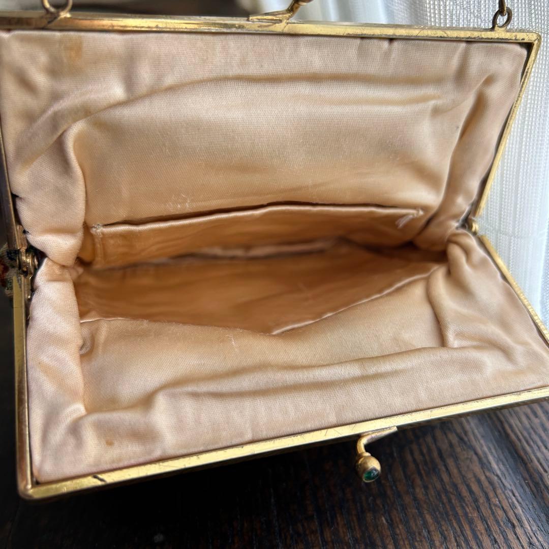 欧州アンティーク　繊細ゴブランの小さなバッグ