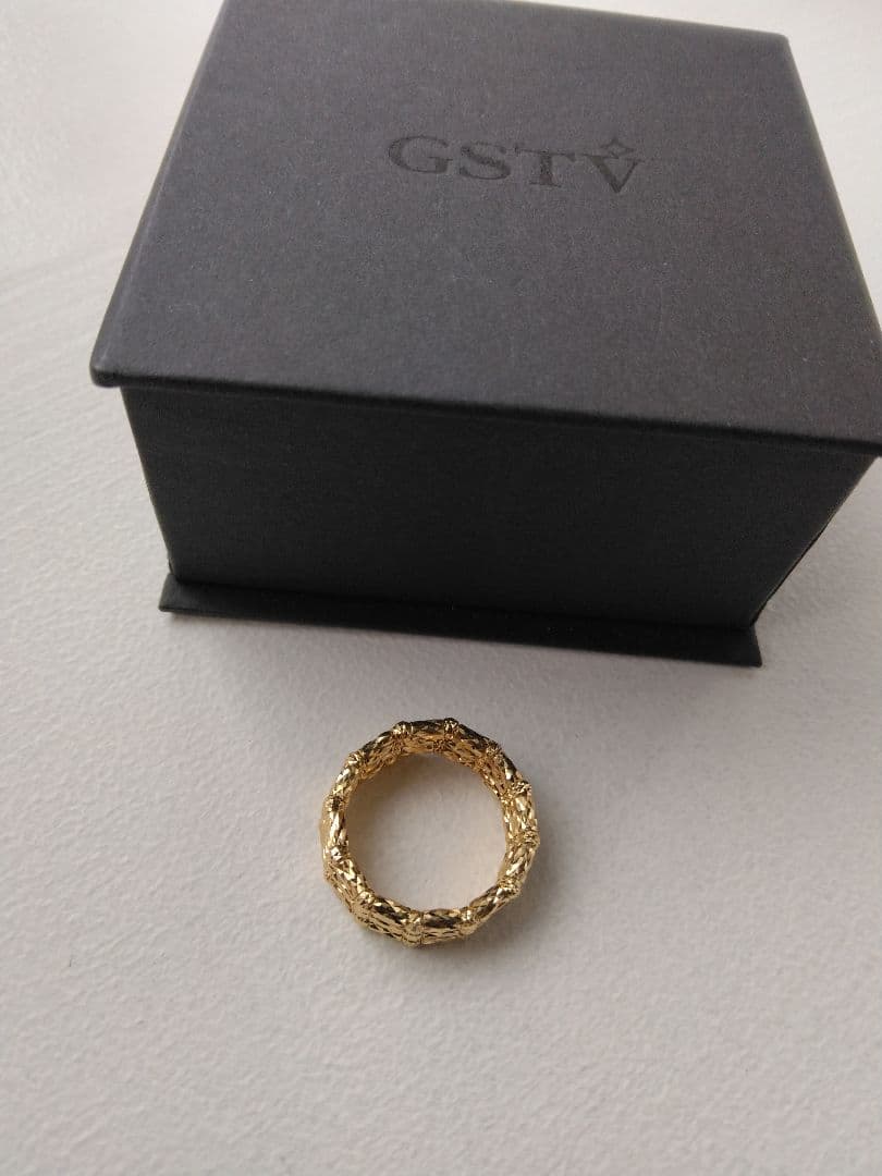 【新品同様】K18YG ミラーカット フリーリング