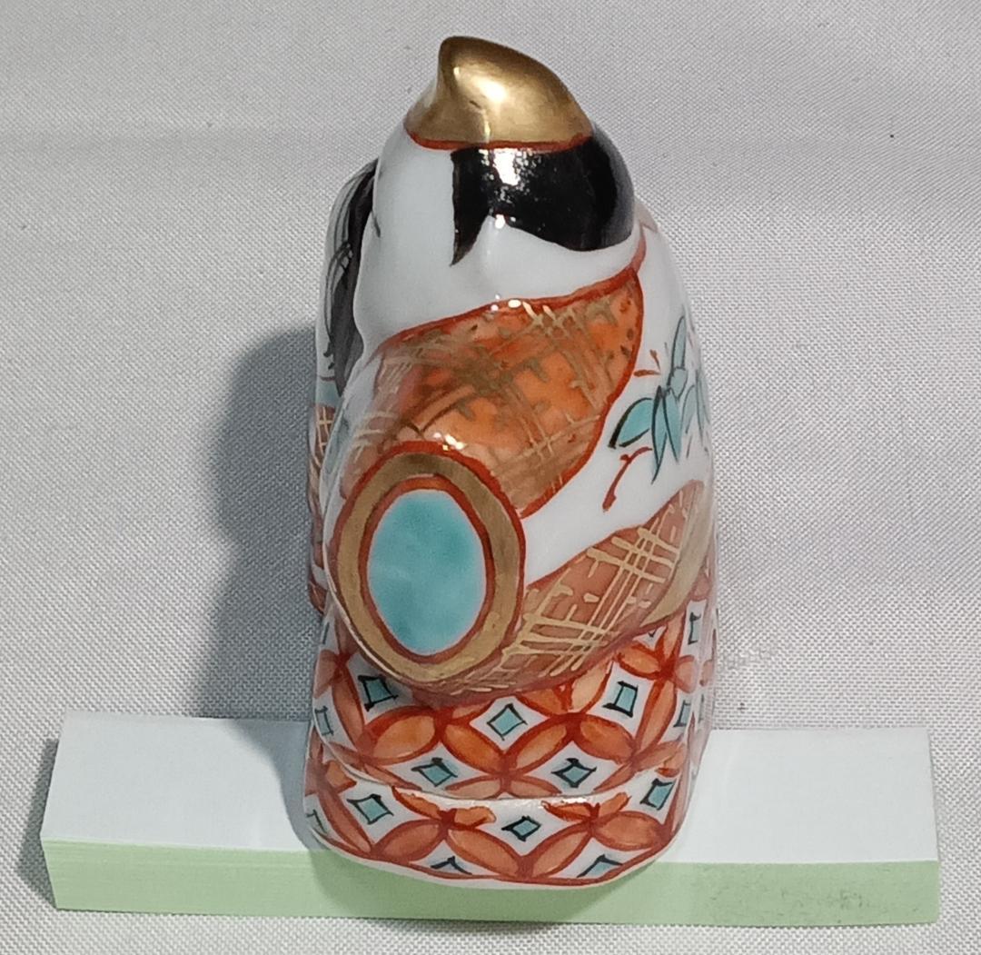 茶道具 京焼 高野昭阿弥作 金彩色絵立雛香合 殆ど未使用陶美品