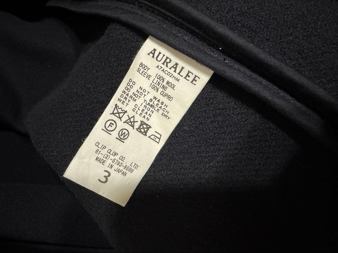 AURALEE. HEAVY MELTON HOODED COAT サイズ3