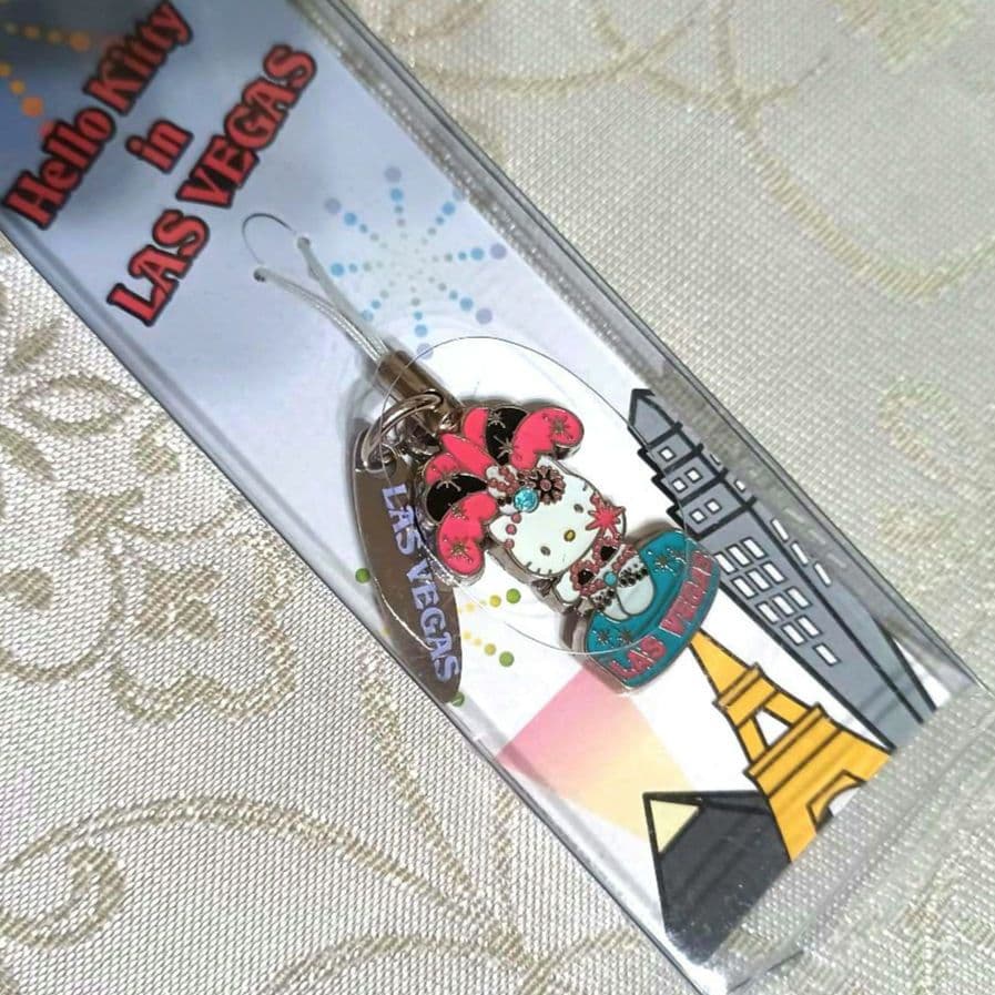 【レア】海外 ハローキティ　ラスベガス　根付け ストラップ　ご当地キティ