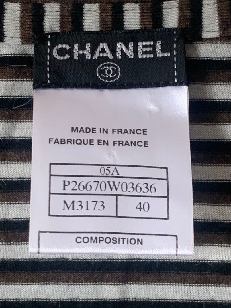 ✨CHANELタンクトップボーダーローズポケット✨ ❣️可愛い✨サマー特価✨