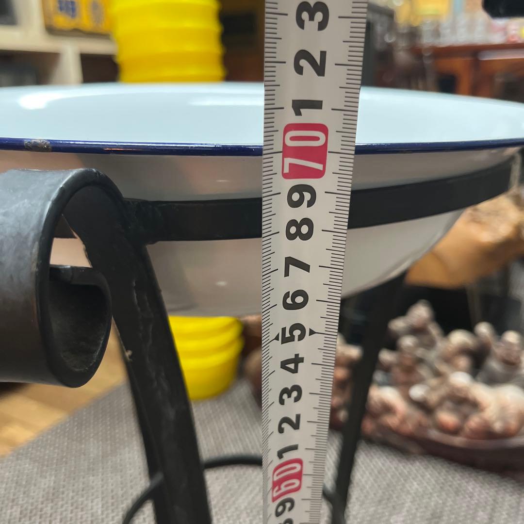 ホーロー洗面器スタンド アンティーク ヴィンテージ レトロ