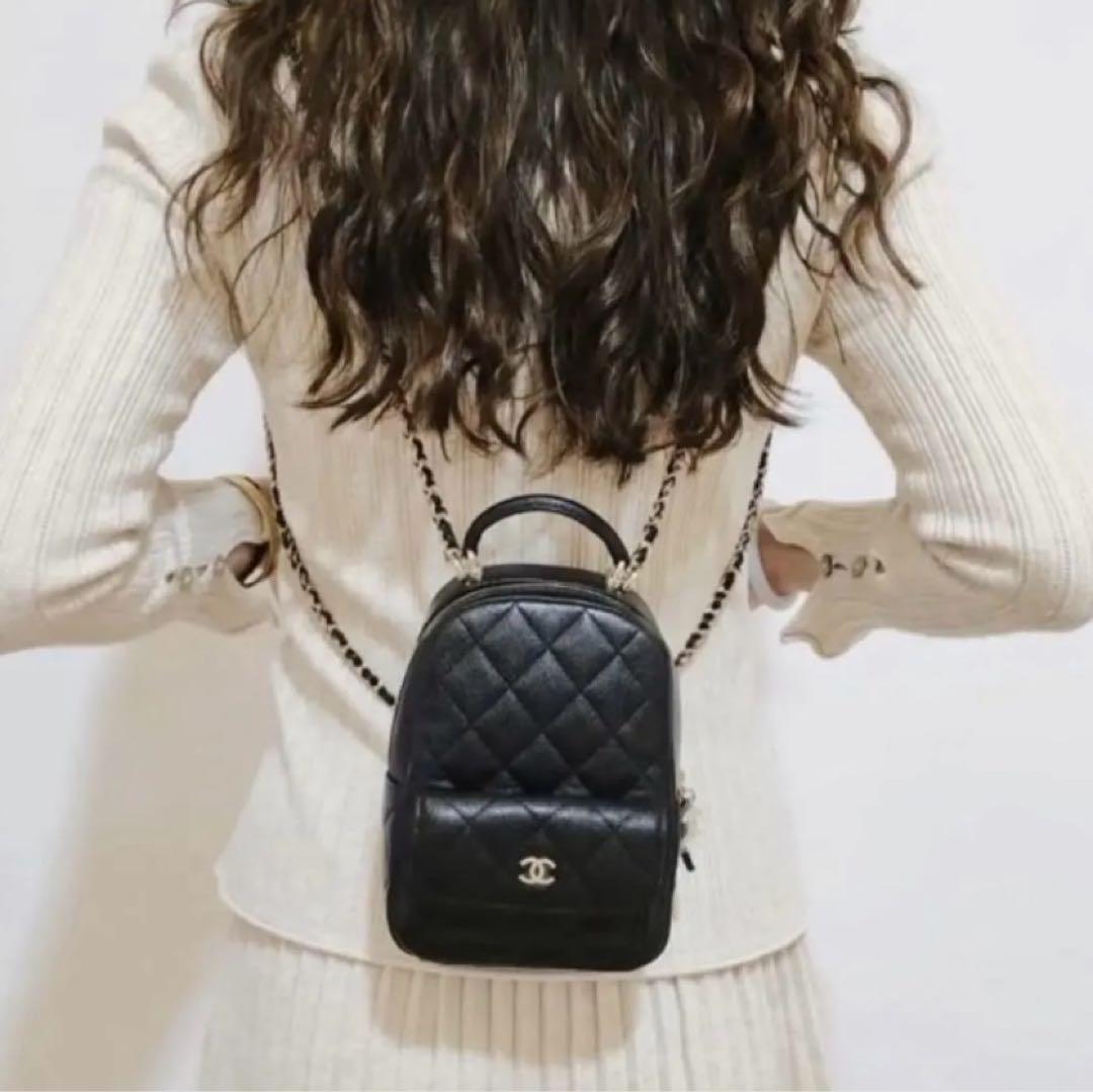 CHANEL ミニバックパック　キルティングリュック　 ブラック
