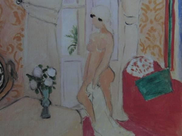 アンリ・マティス、若い娘と花瓶 あるいはバラの色の裸婦、希少な額装用画集より