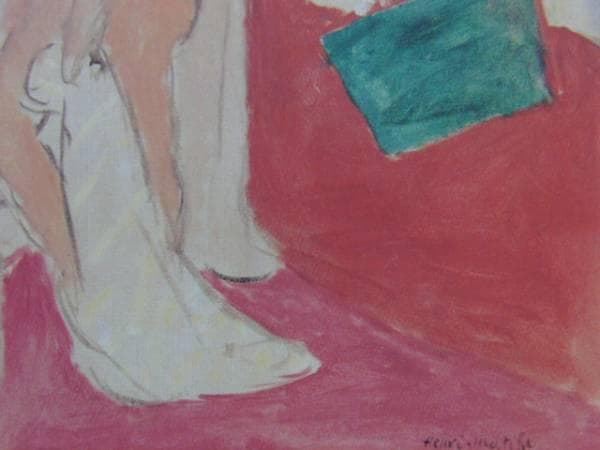 アンリ・マティス、若い娘と花瓶 あるいはバラの色の裸婦、希少な額装用画集より