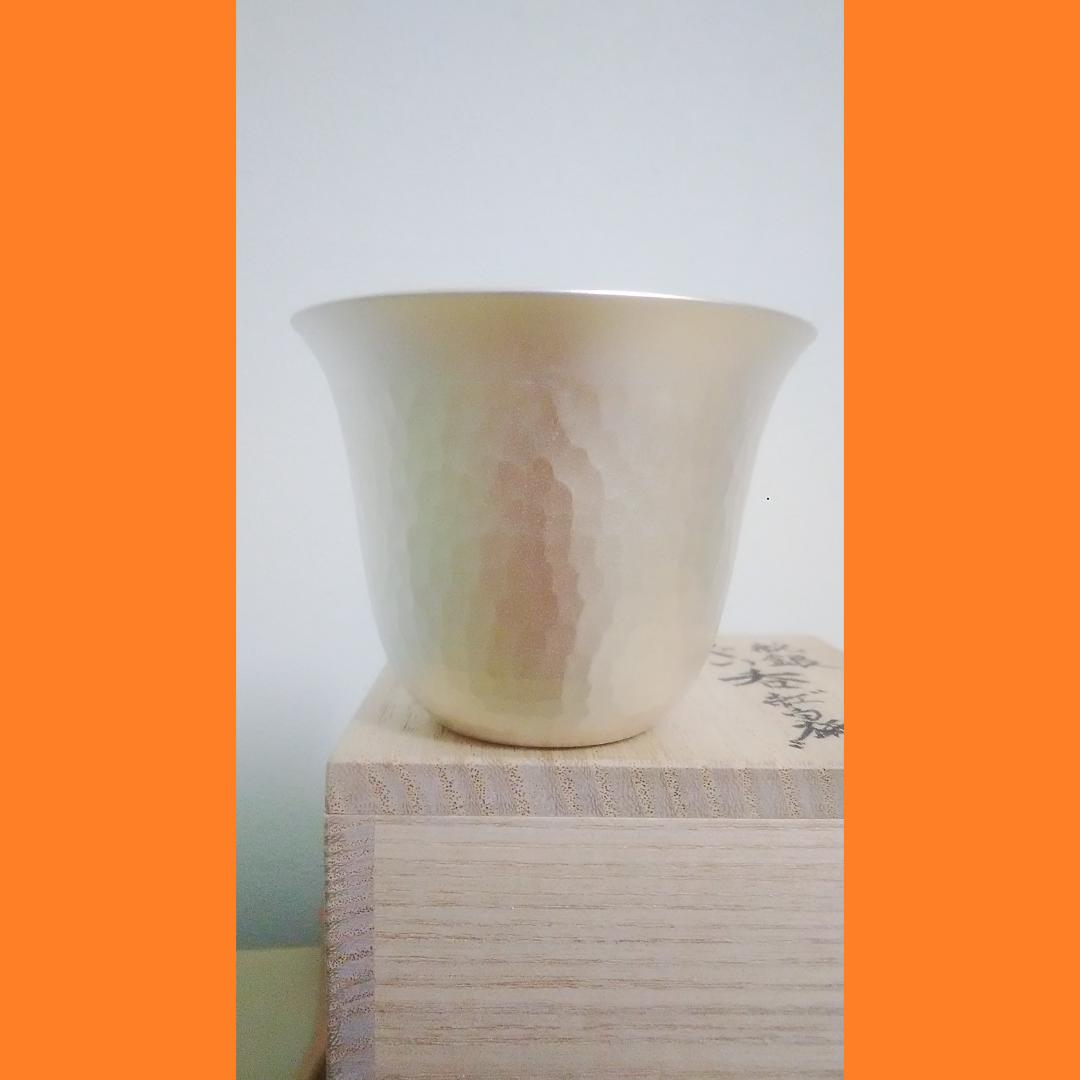 人間国宝 奥山峰石 純銀 ぐい呑 紅白梅 銀製 グラス silver 杯 - メルカリ