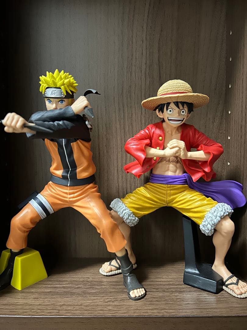 ナルト ルフィ 声優】ほぼ等身大の立像.左からデク,炭治郎,ルフィ