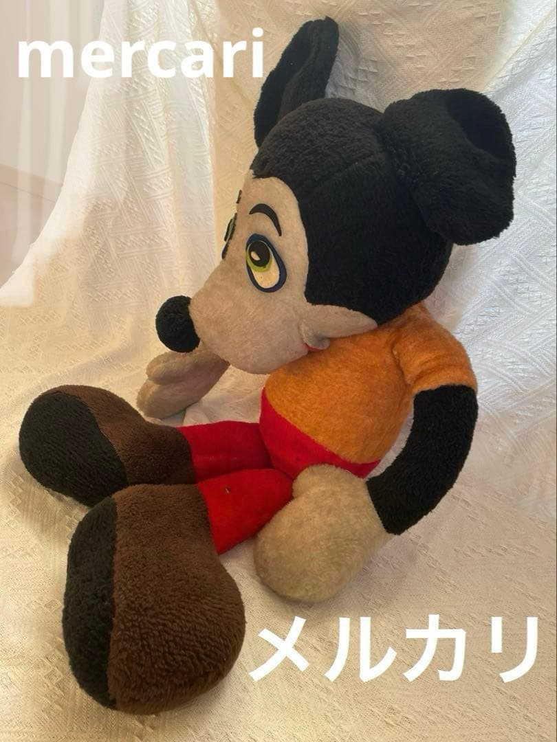 【希少】ビィンテージ　ミッキー マウス　特大ぬいぐるみ　1970年代〜80年代