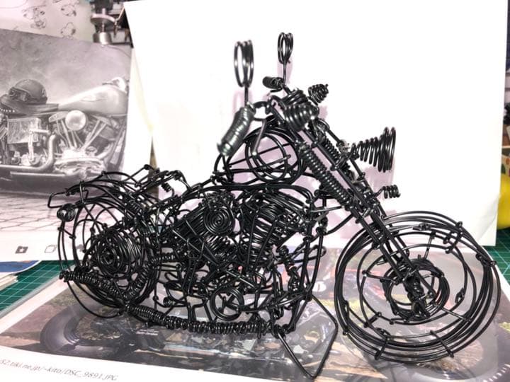 ワイヤーアート ハーレーダビッドソン バイク - メルカリ