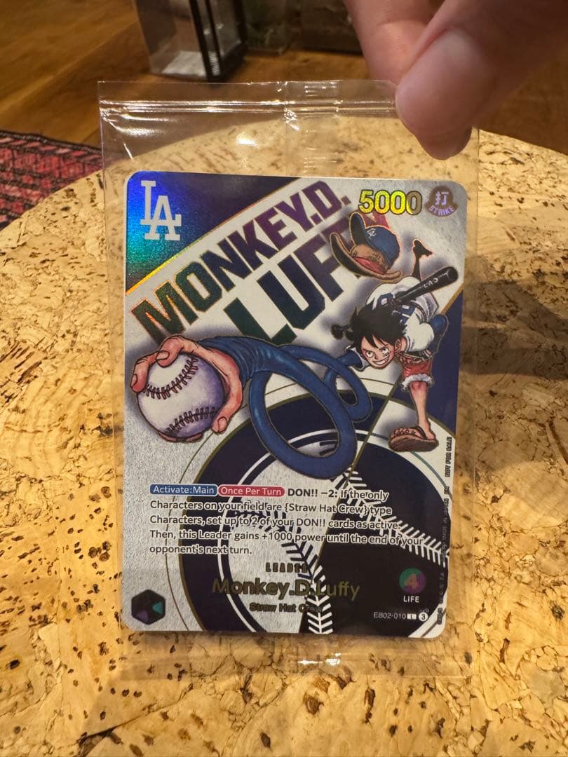 ワンピースカードゲーム ドジャース　ルフィ 尾田栄一郎書き下ろし