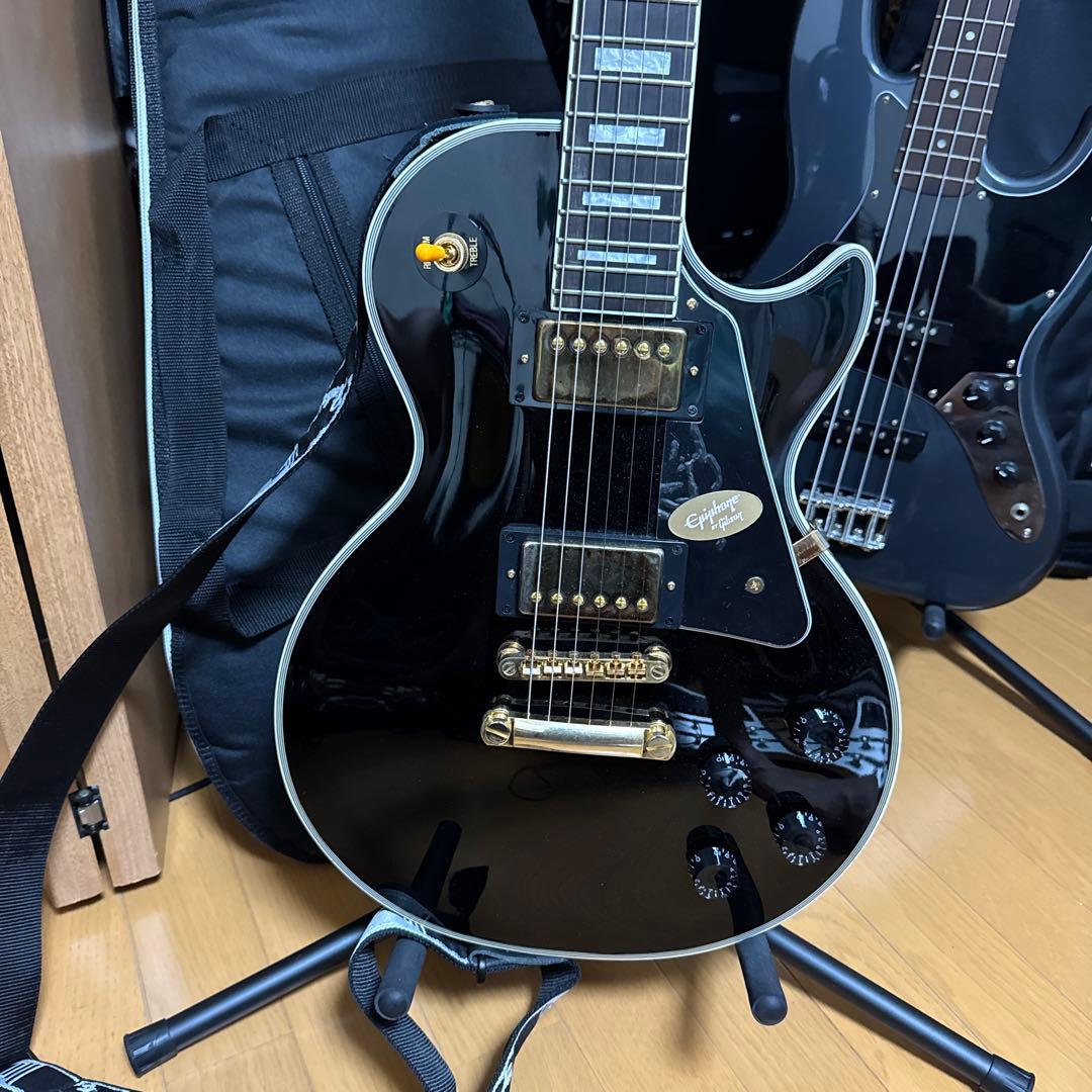 Epiphone レスポールカスタム　エボニー Epiphone Les Paul Custom Ebony エレキギターレスポールカスタム 黒