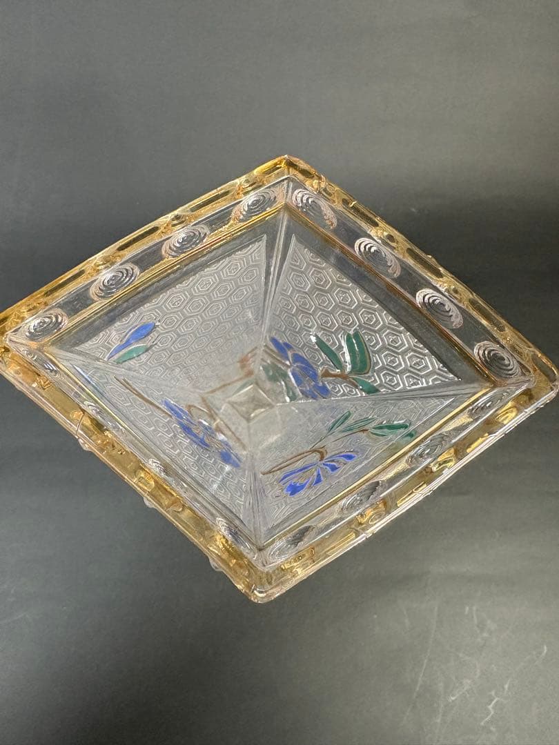 オールドバカラジャポニズム様式 エナメル彩木花瓶 刻印有り。