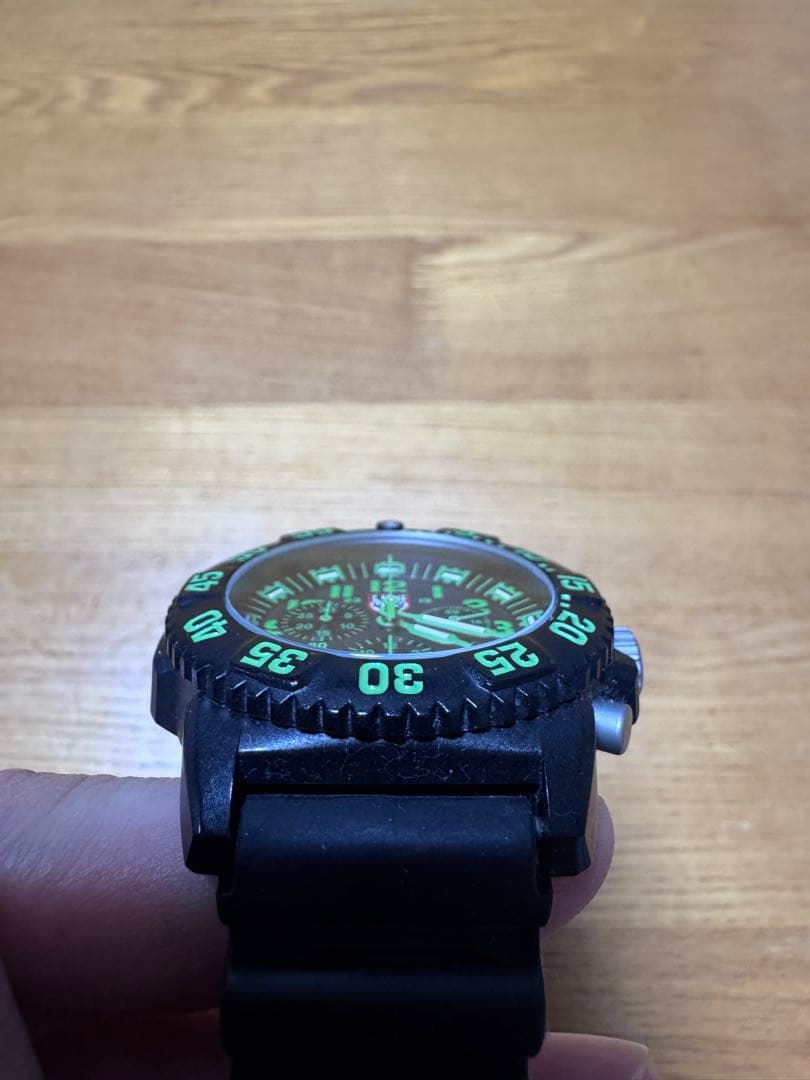 ルミノックス ネイビーシールズ 3080 グリーン 希少 クロノグラフ