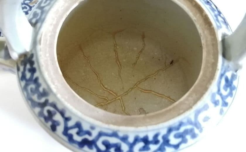 古伊万里　蛸唐草酒つぎ