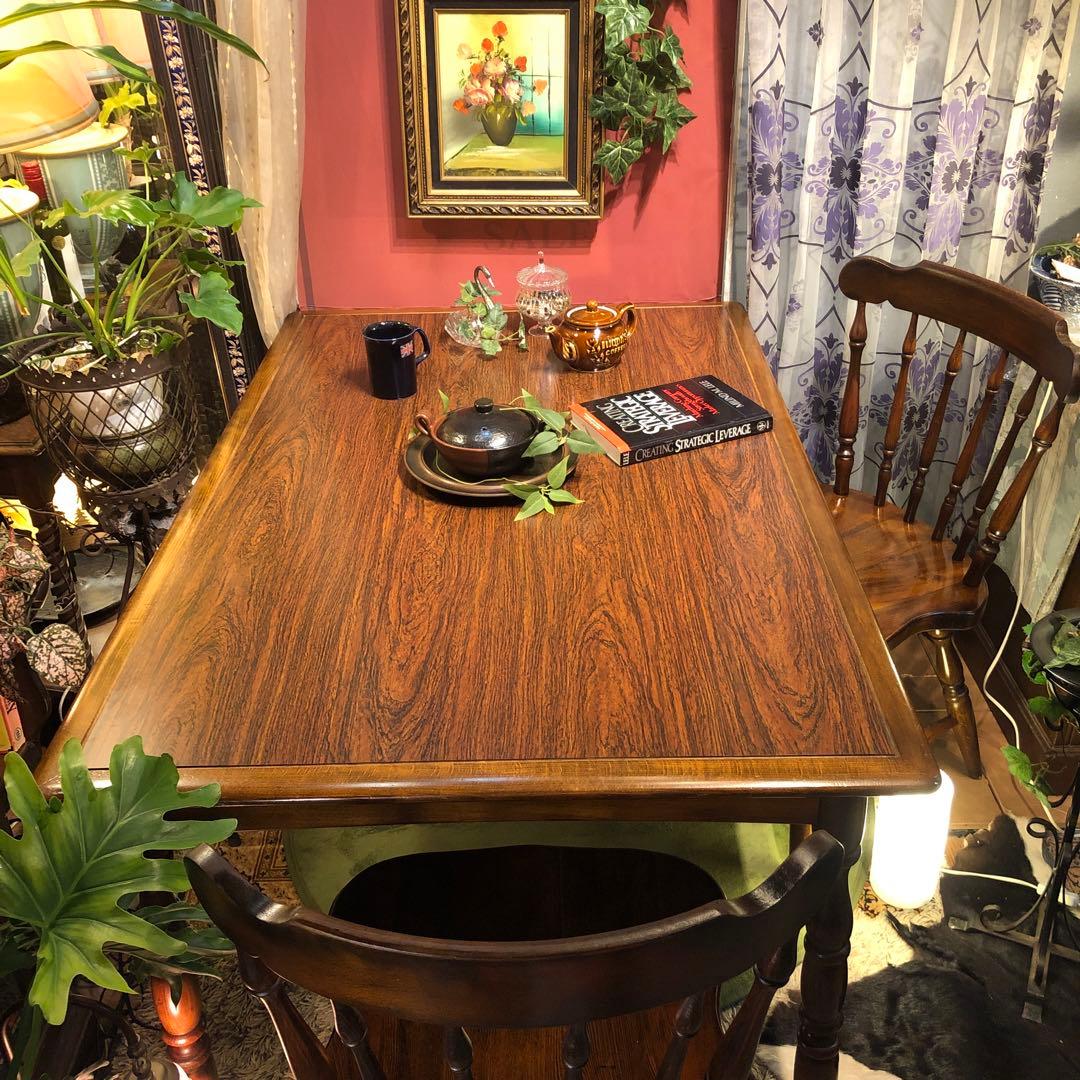 Sale 極美品キツツキマーク ヴィンテージ コロニアル メラニントップテーブル