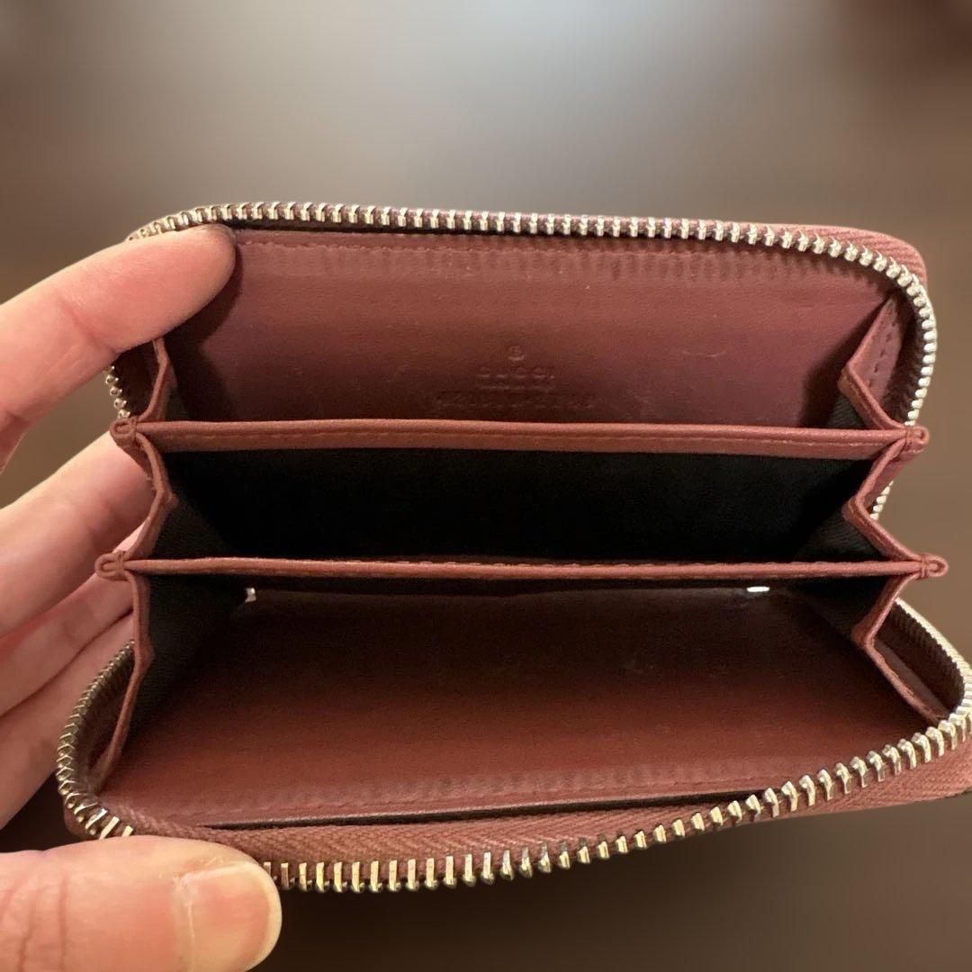 の*み様 GUCCI ブルームスカース　ラウンドファスナー　カード入れ