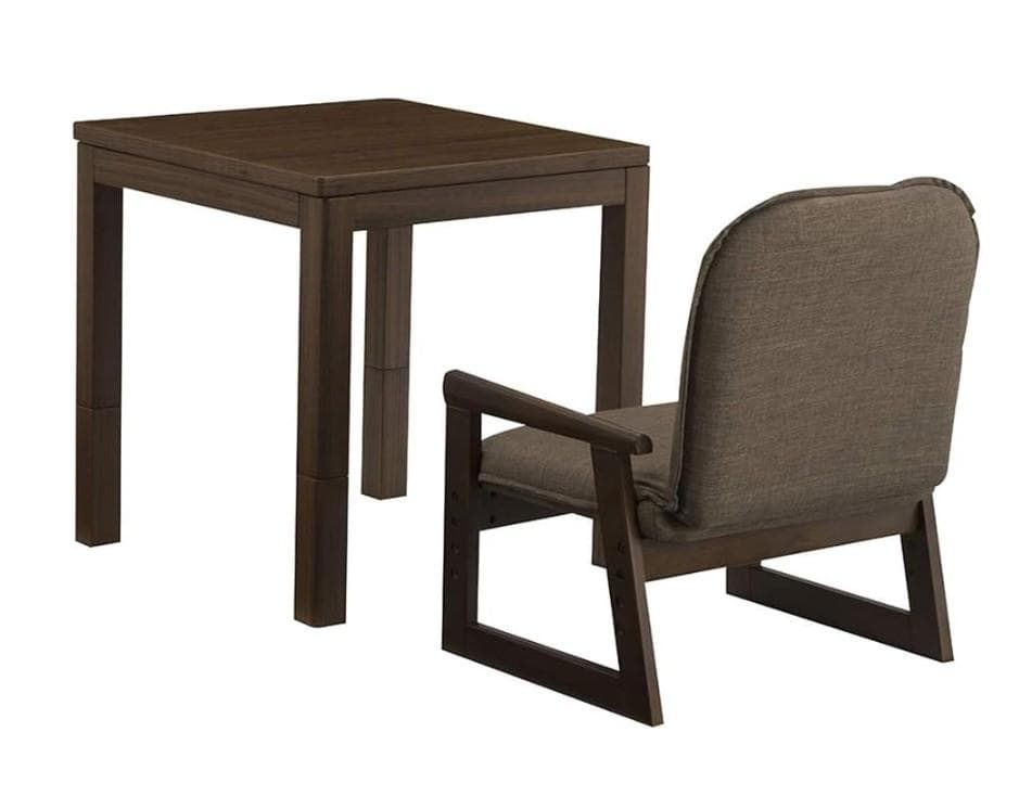 アウトレット】 おひとり様コタツ ブラウン 3点セット (炬燵・椅子・布団)