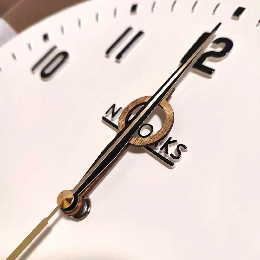 interform kemppi CL-3931天然木製三針柱壁掛時計アナログ白