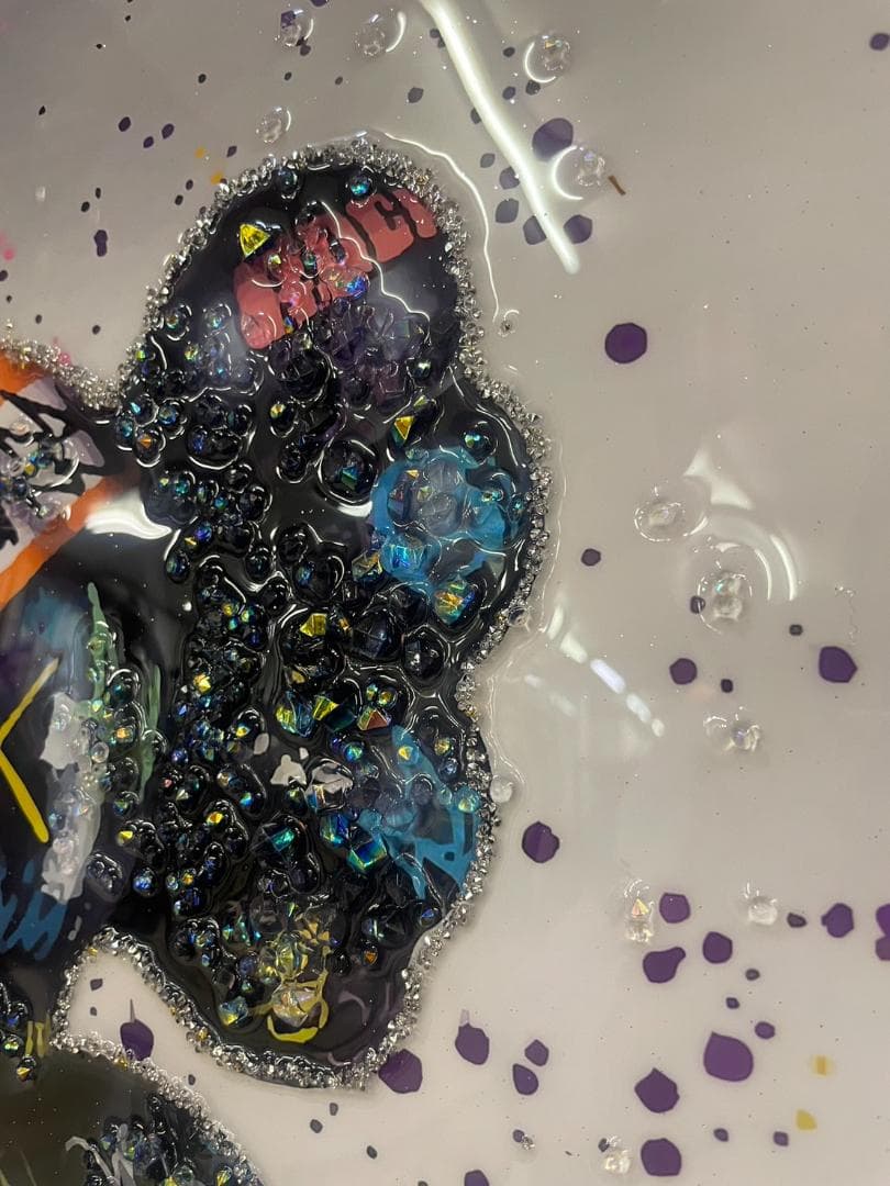 水晶絵KAWSカウズコンパニオンアートパネルクリスタル立体絵画