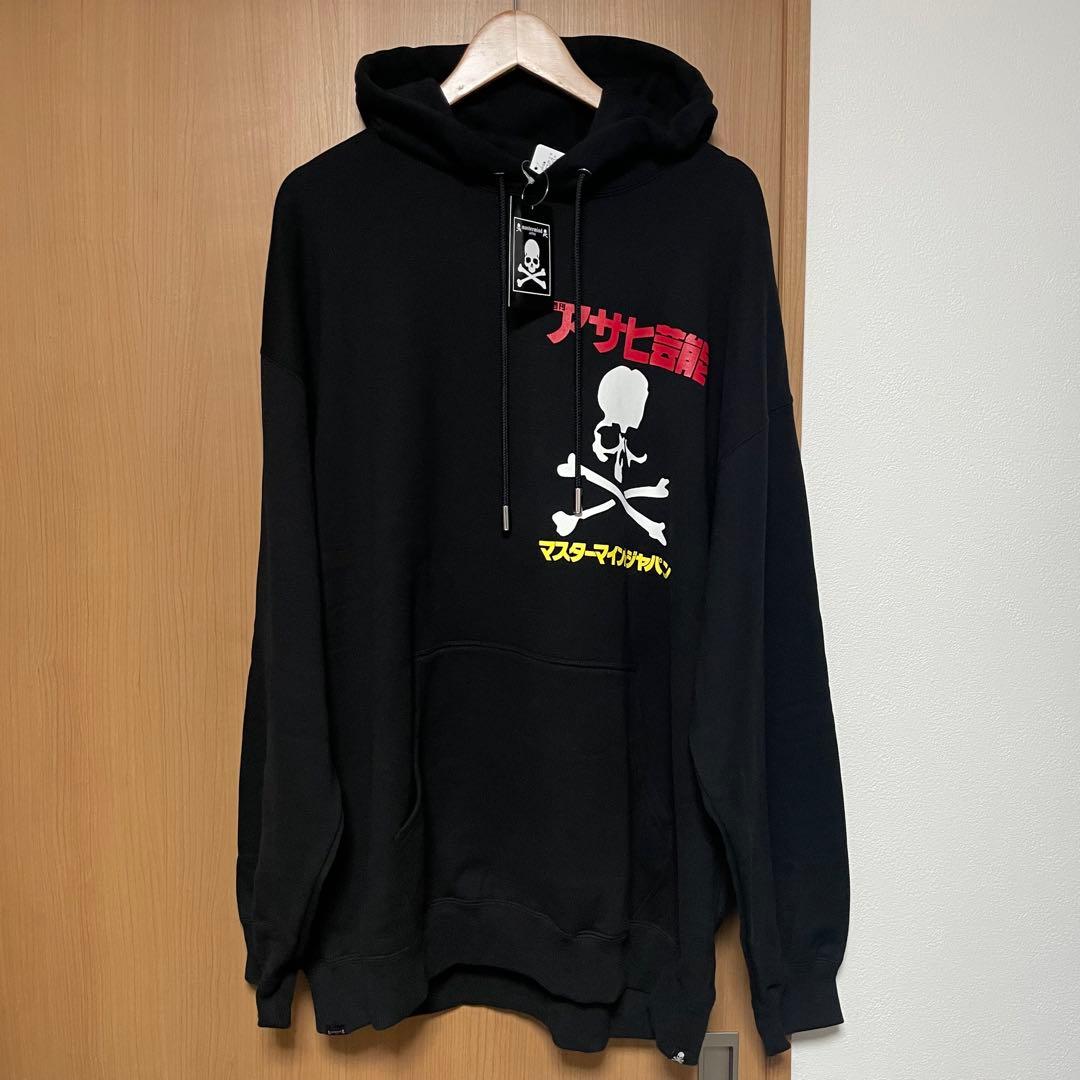 【Lサイズ】mastermind × アサヒ芸能　コラボ‼️ パーカー　ブラック