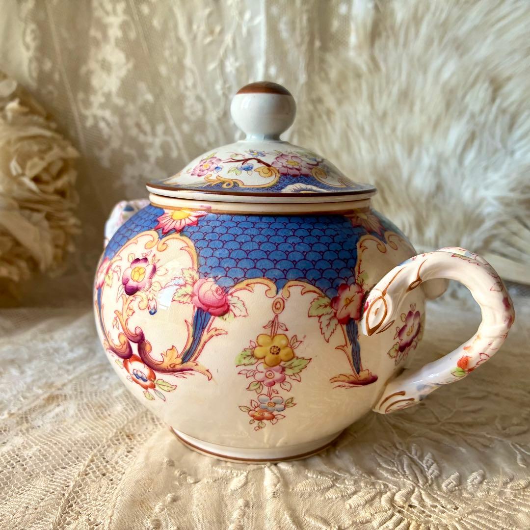 サルグミンヌミントンシュクリエ ブルー青 シュガーポット フランス