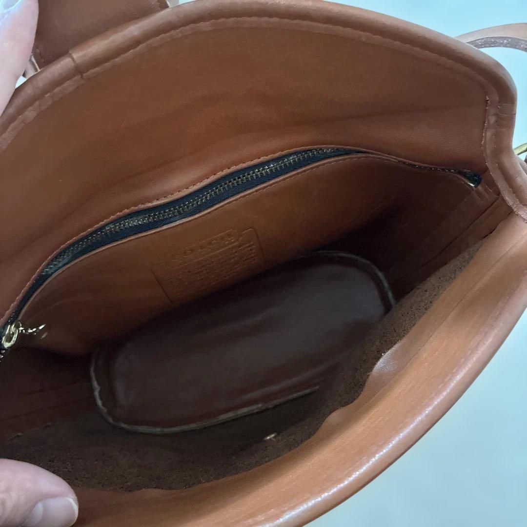 オールドコーチ ブラウンレザー ショルダーバッグ ターンロック 9948