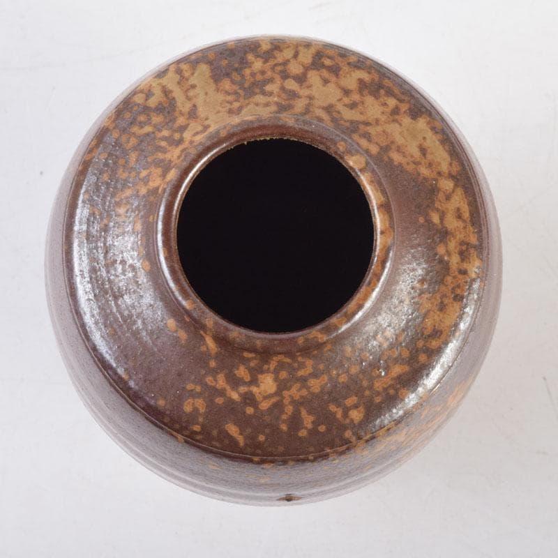 茶道具　備前焼　木村陶峰造　肩衝茶入　仕覆付　共箱　V　8633