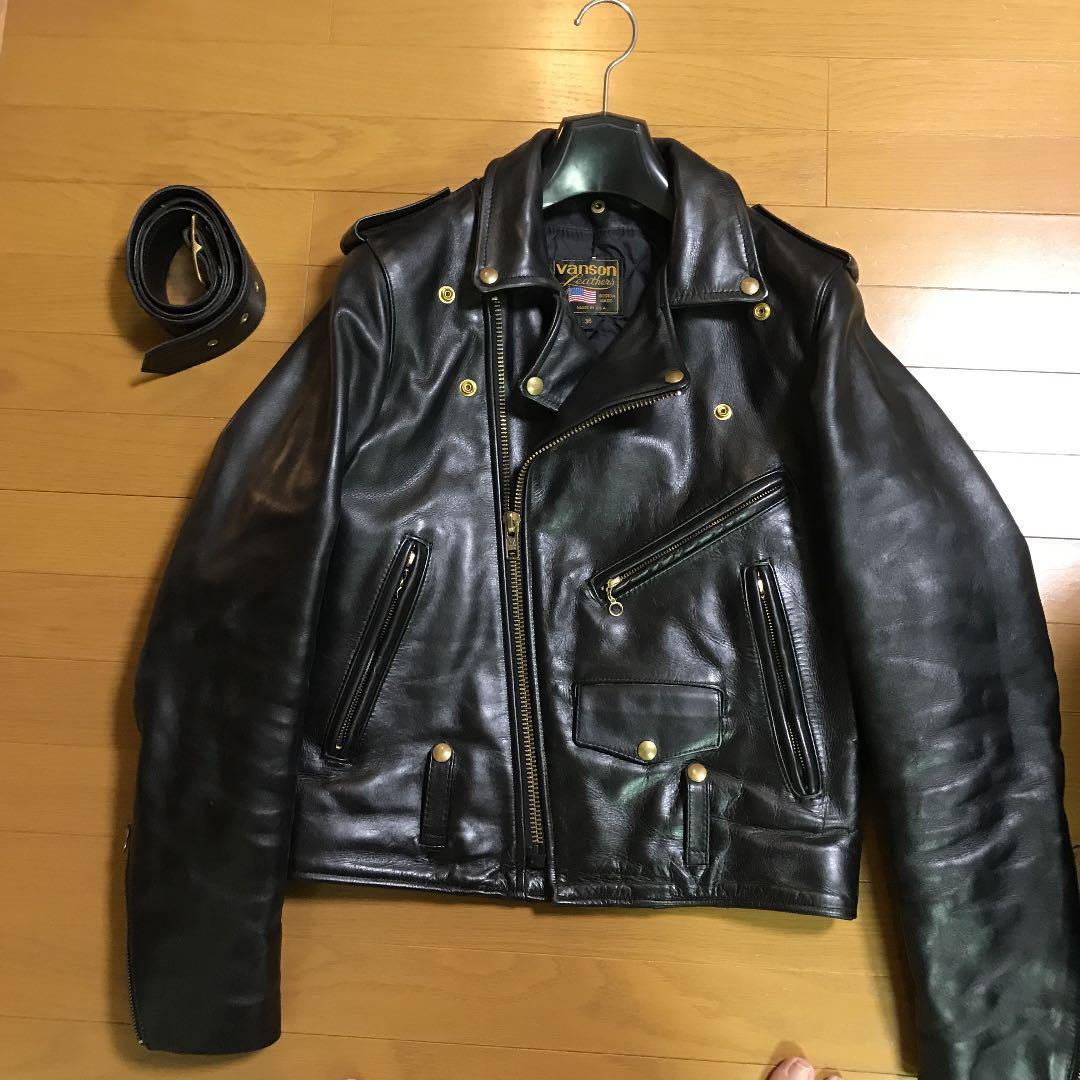 vanson leathers 40 ライダース レザージャケット 革ジャン
