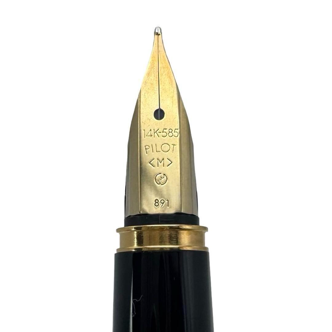 PILOT パイロット 蒔絵 萬年筆 万年筆 国光会製 14K 鶴柄 黒 金