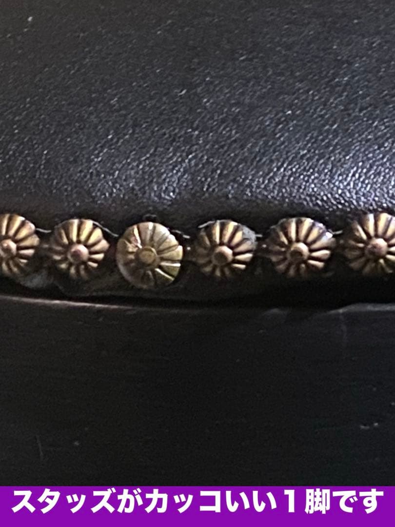 希少♦️猫脚 鋲留 ヴィンテージ ハイスツール♦️ゴシック♦️マット