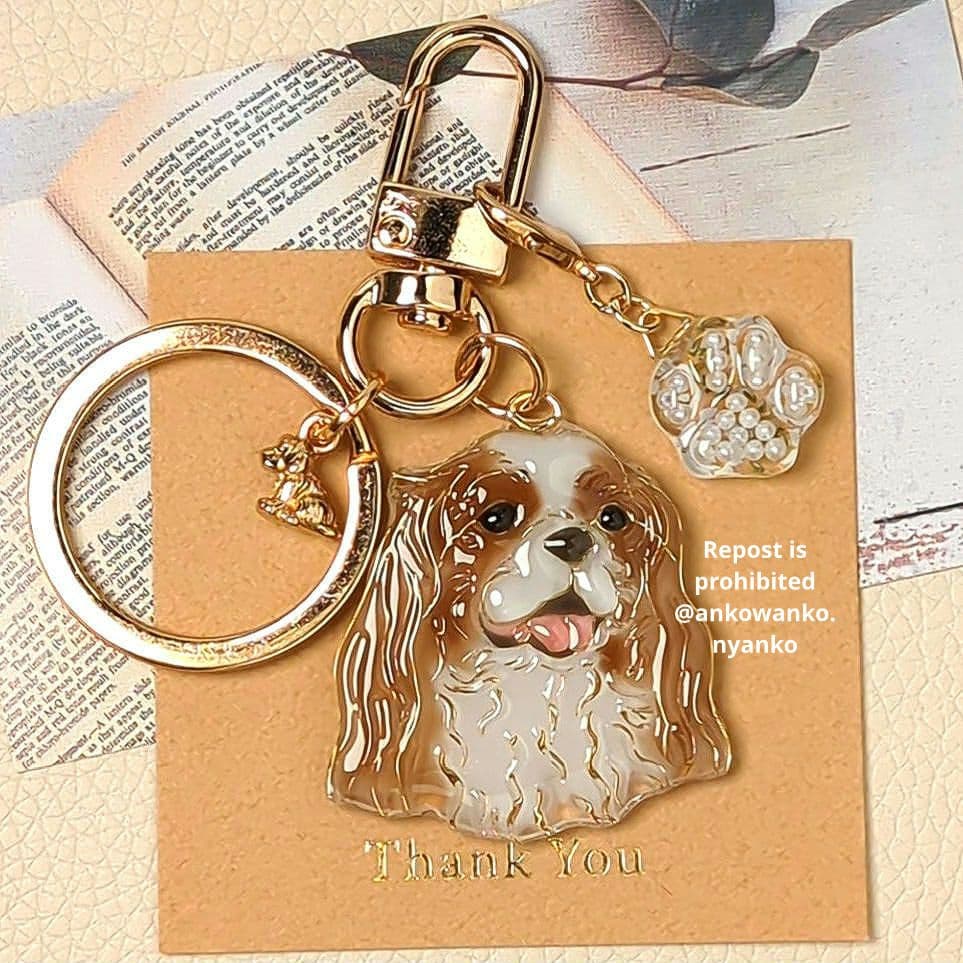 キャバリア　チワワ　愛犬 ankoわんこシリーズ　キーホルダー