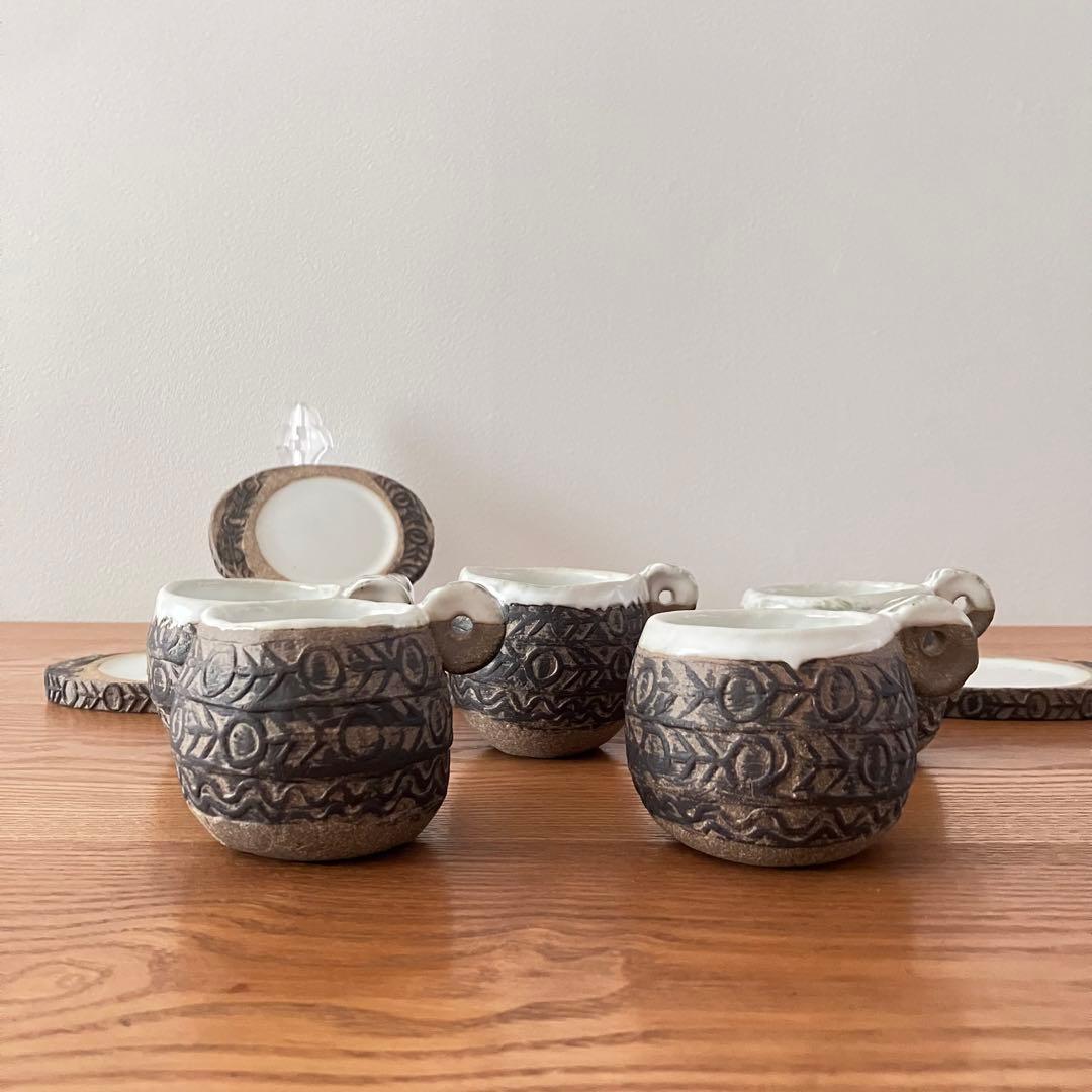 作家もの 陶芸家 カップ&ソーサー（プレート） 美術品・アンティーク