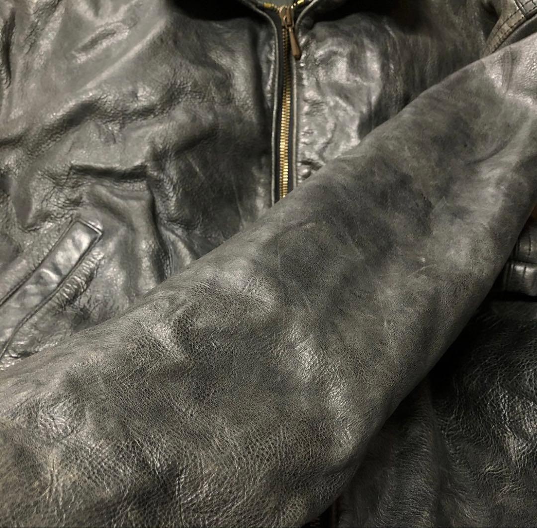 イワマツヒロシ様専用 ユーロ ビンテージ クロップド丈 レザージャケット