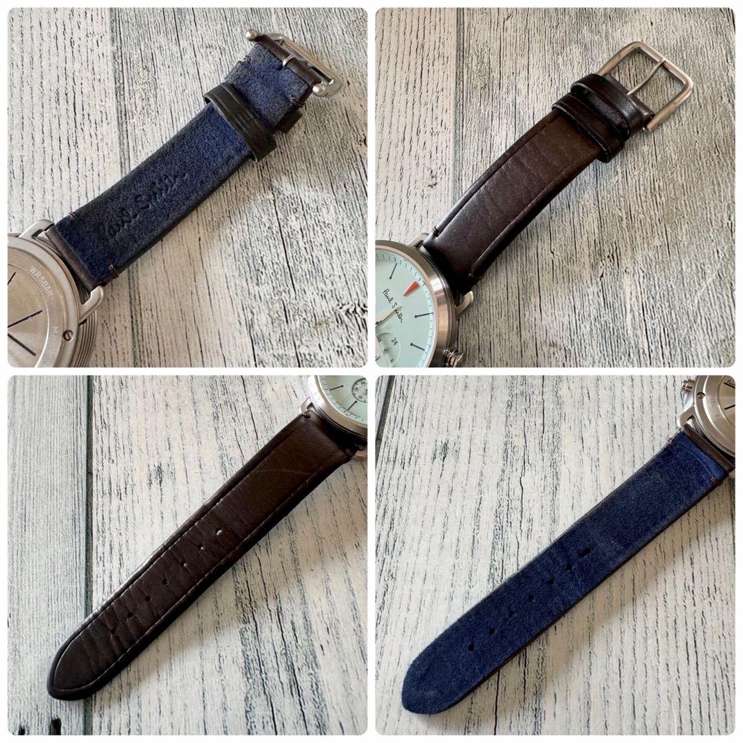 【電池交換済】Paul Smith ポールスミス 腕時計 ライトブルー クロノ
