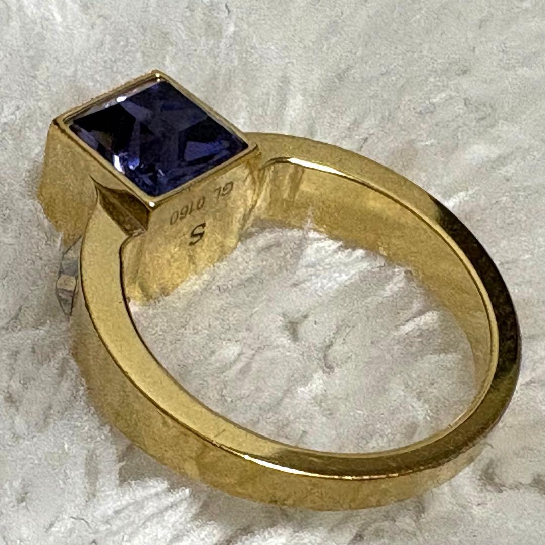 美品 ルイヴィトン M65098 バーグ ギャンブル リング ゴールド　S