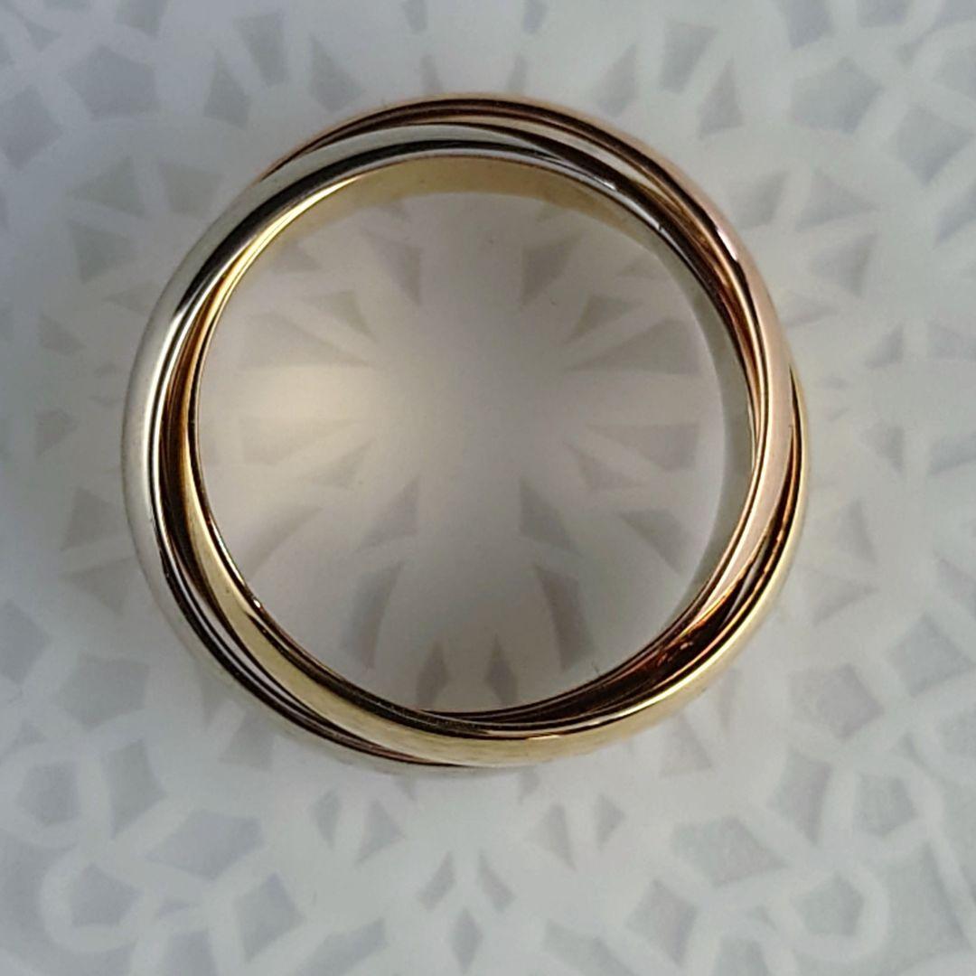 カルティエ 750トリニティリング スリーカラー 50 K18 クラシック