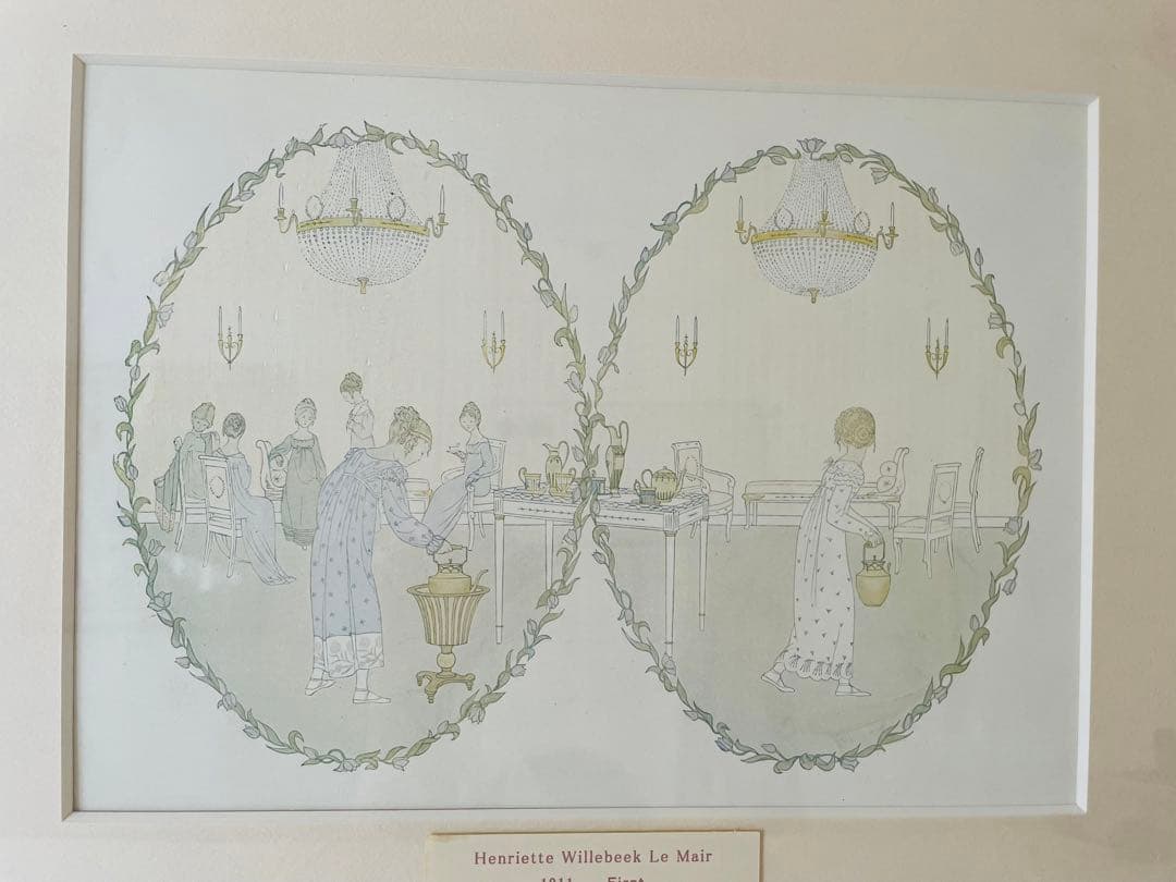 ウィルビーク　ルメール　絵本挿絵の額装品　アンティーク　初版