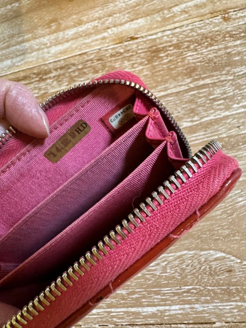 CHANEL ピンク　レザー ケース