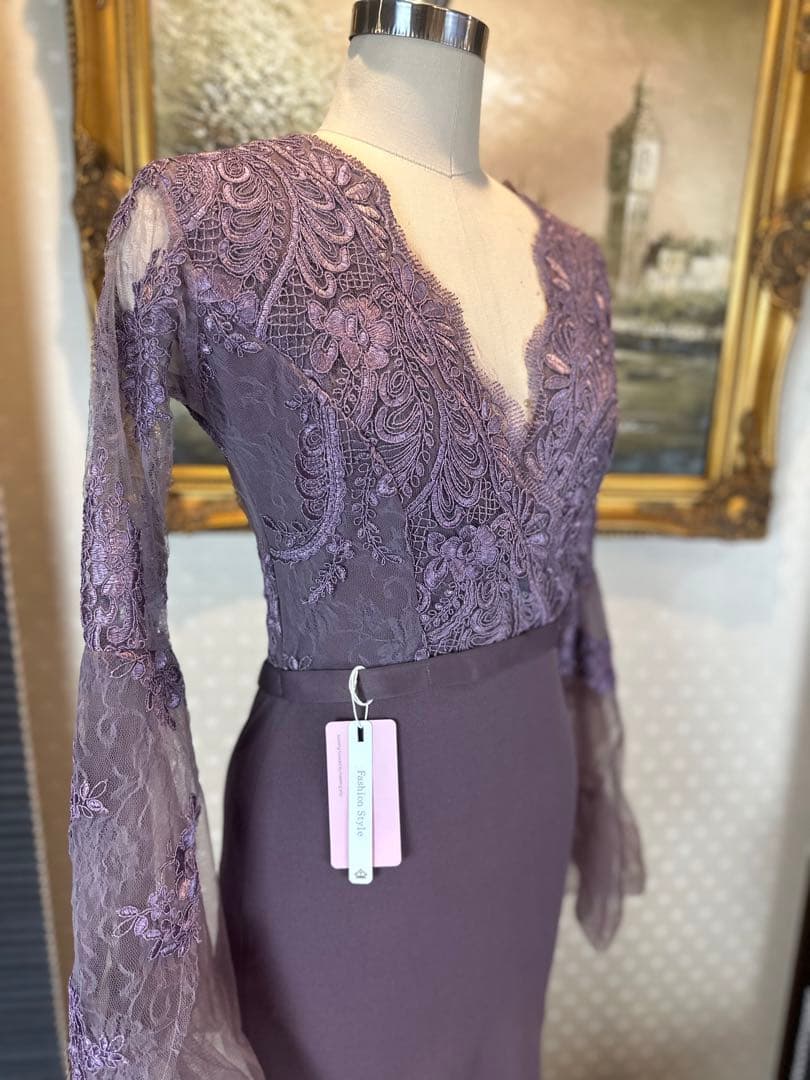 長袖ストレッチタイトロングドレスステージ誕生日二次会パティーキャバ嬢ナイトクラブ