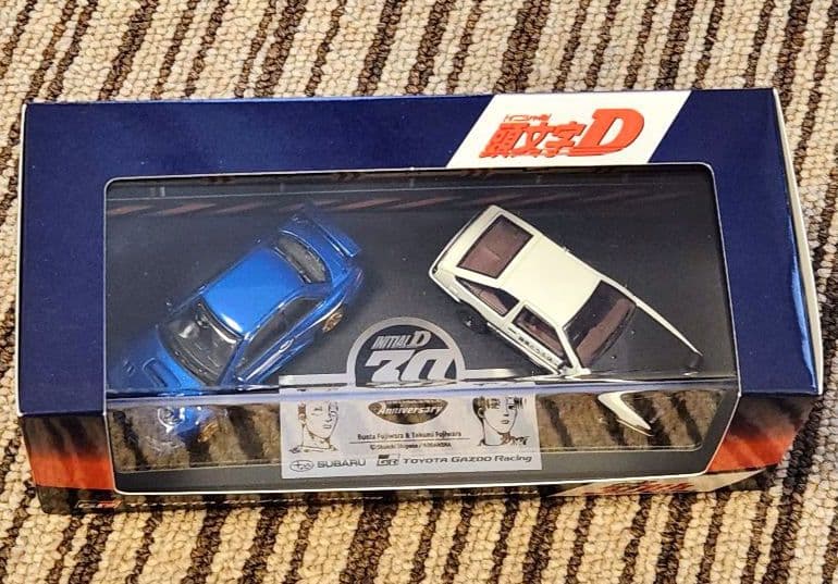 【1500台限定・サイン入】頭文字D 30周年 1/64 トレノ&インプレッサ